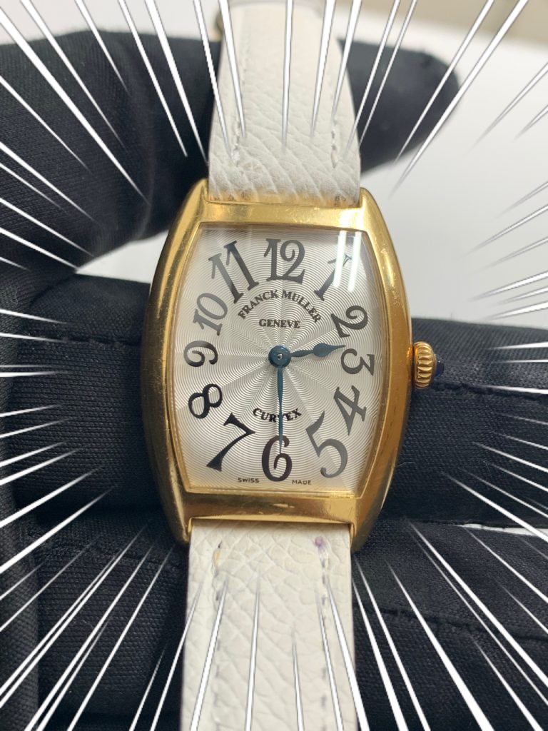 フランクミュラー トノーカーベックスの金無垢時計